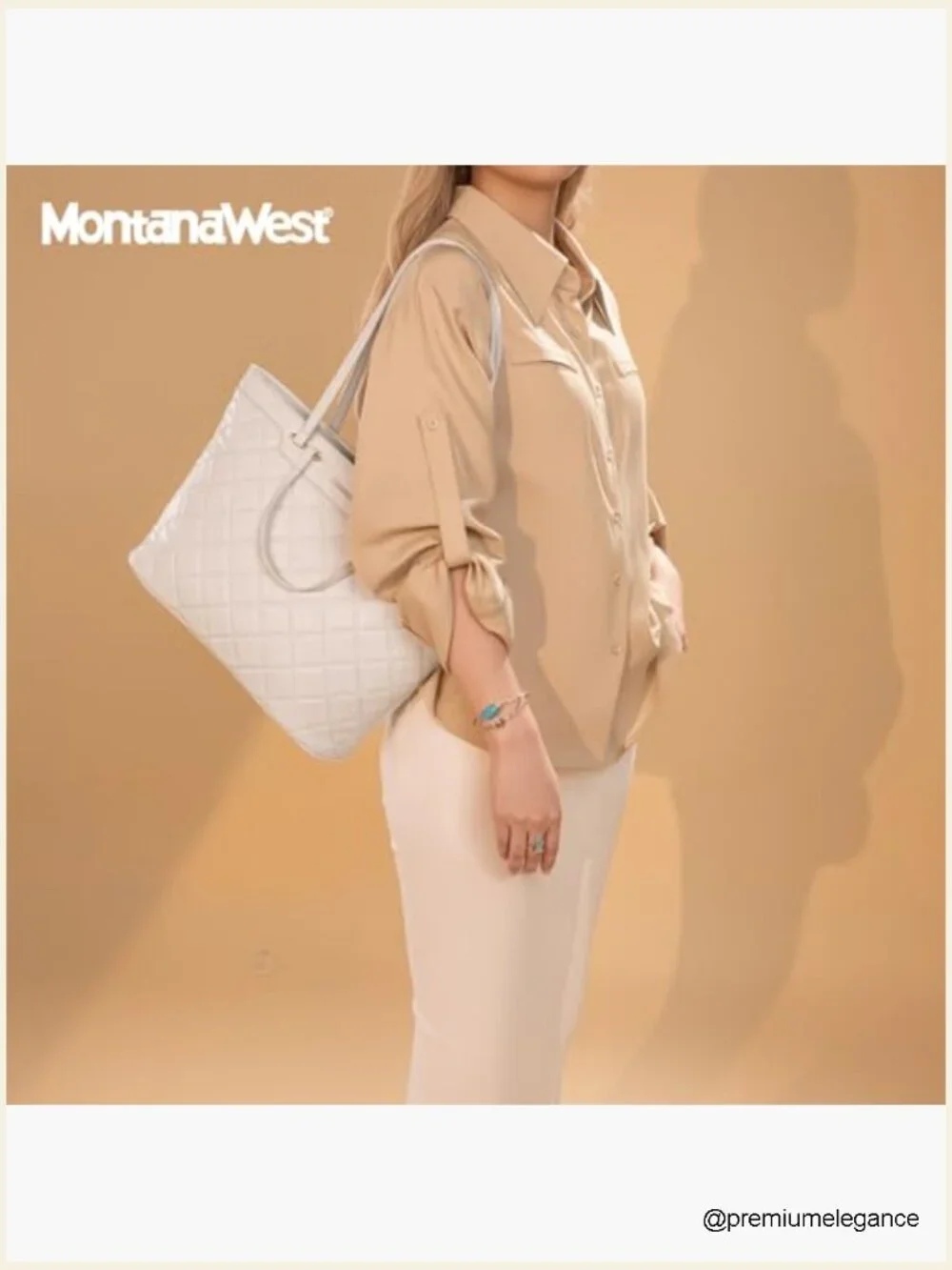 Large Quilted Vegan Leather Hobo Tote Bag with Top Zipper, Fits 13